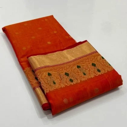 Chanderi Handwoven Handloom Silk Saree