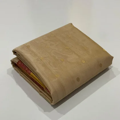 Golden Chanderi Handwoven Handloom Silk Sarees
